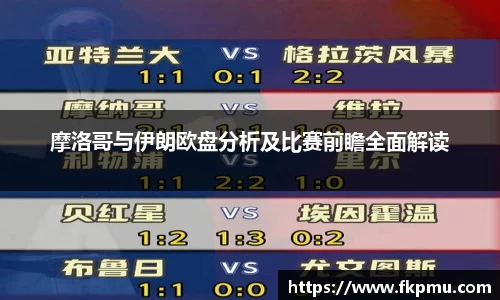 摩洛哥与伊朗欧盘分析及比赛前瞻全面解读
