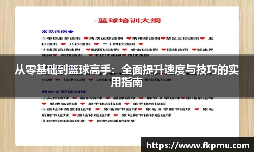 从零基础到篮球高手：全面提升速度与技巧的实用指南